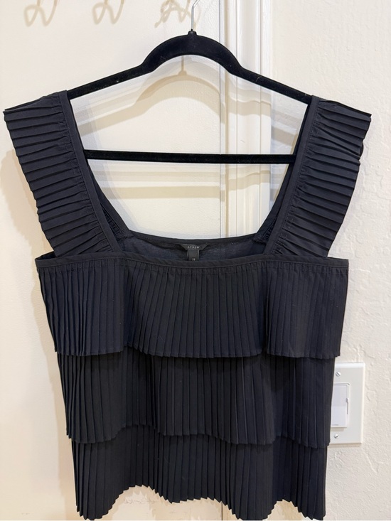 J. Crew Tops - J. Crew Black Pleated top